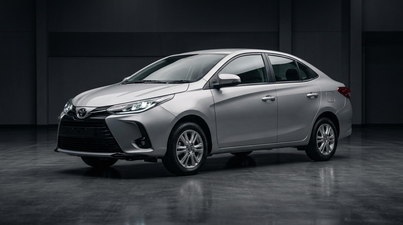 Toyota Vios in garage